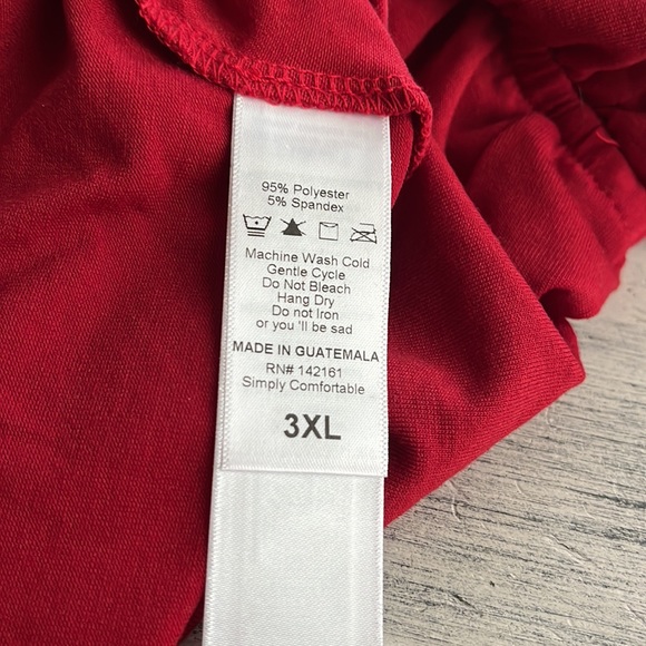 LULAROE Red Amanda dress size 3X - Picture 6 of 8